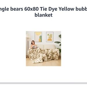 Tie Dye Yellow Bubble Blanket